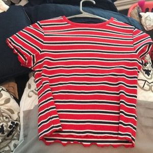 Red crop top